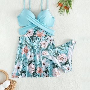 Shein new floral bathing suit dress and bottoms